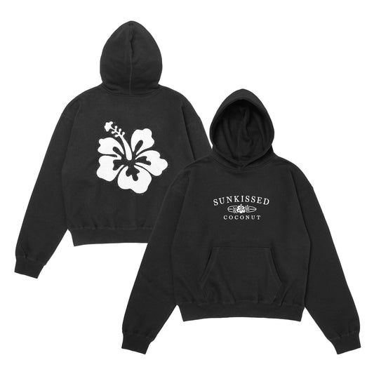 SUNKISSED COCONUT HOODIE - black | white