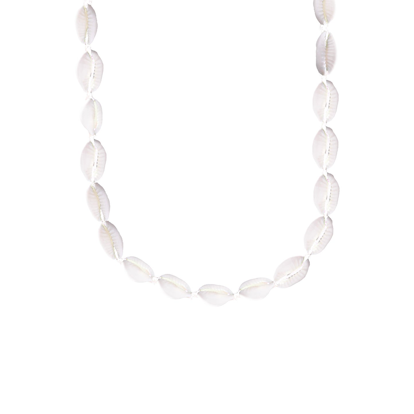 COLLIER SHELL - BLANC