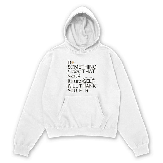 DO SOMETHING HOODIE - white