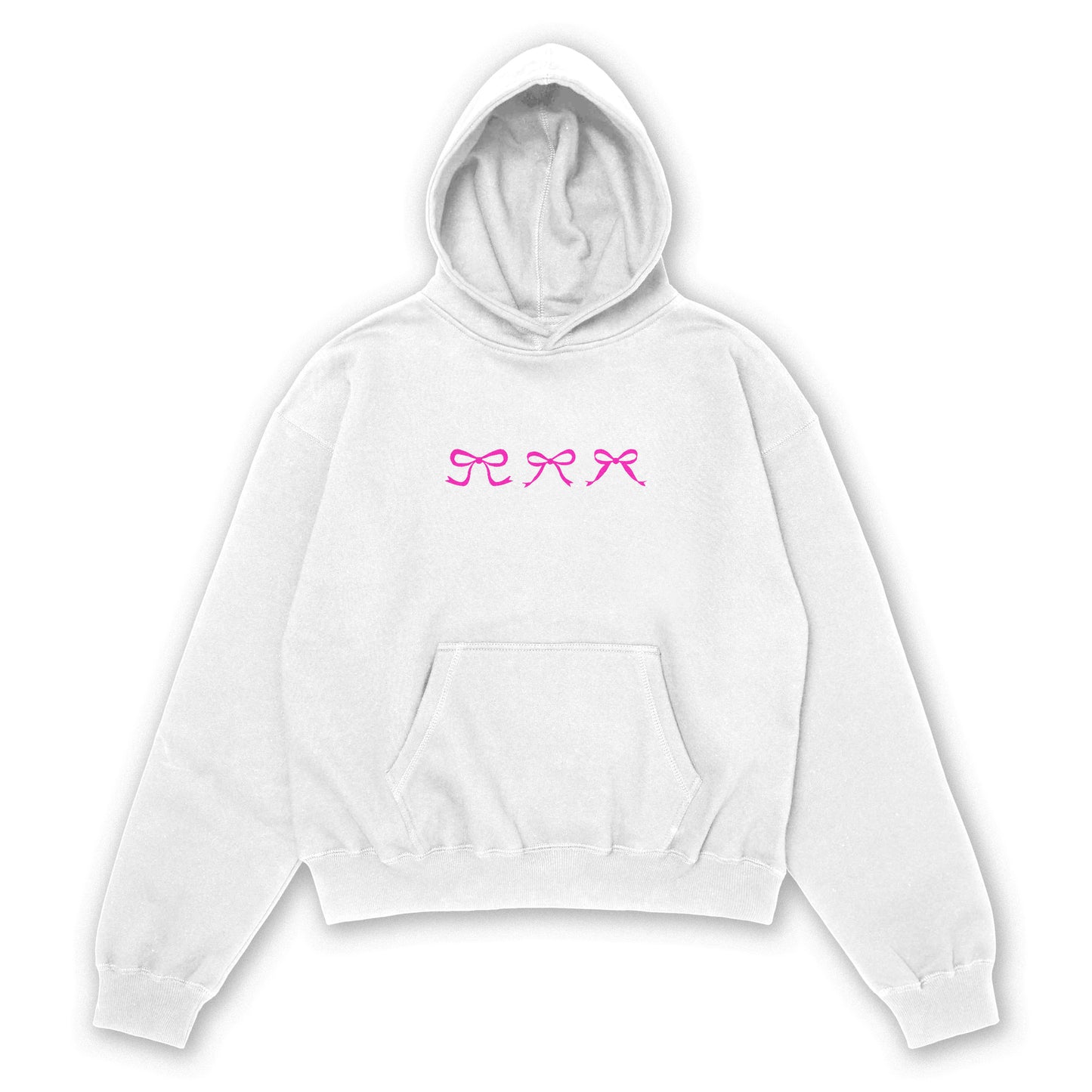 BOWS HOODIE - white