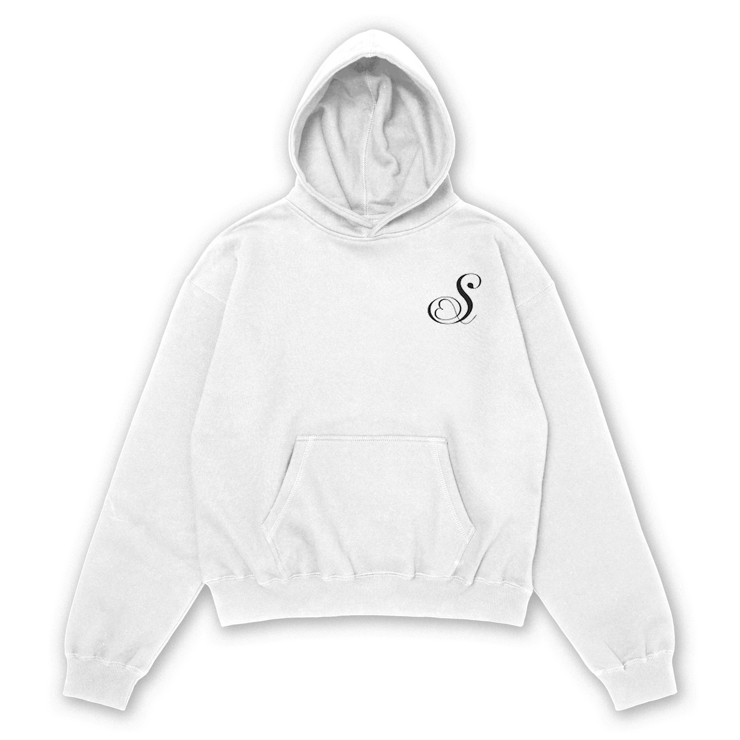 LETTER HOODIE - white | black