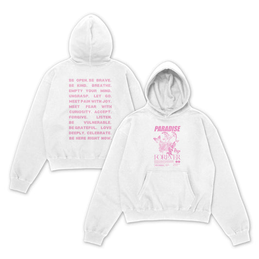 PINK PARADISE HOODIE - white | pink