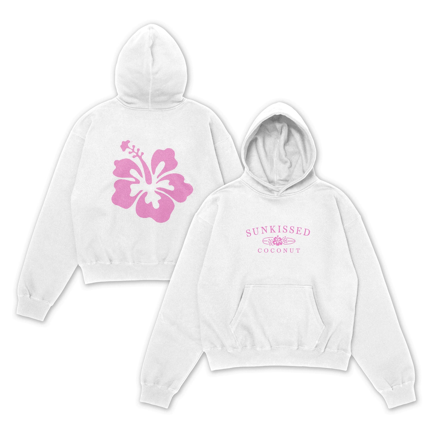 SUNKISSED COCONUT HOODIE - white | pink